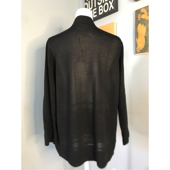 Cyrus black ribbed open cardigan size medium NWT - Picture 6 of 8